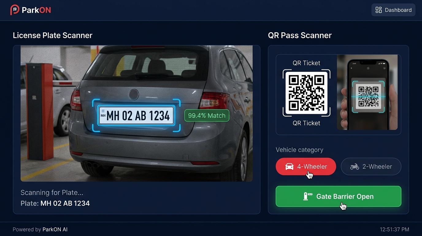 ParkON - QR & AI Plate Scanner